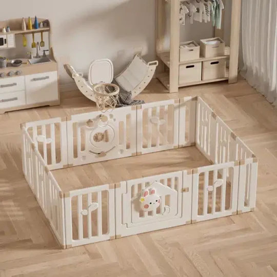 Rabbit Kids Playpen with Basketball Hoop - 12pcs